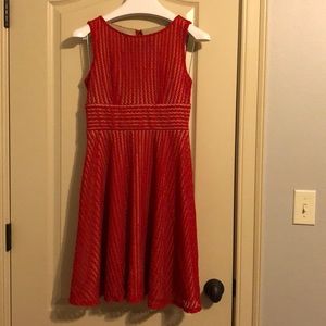 Fit and flare red dress